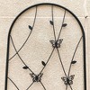MAYEERTY 2 Pack Metal Garden Trellis 71 x 19.7 Inch Rustproof Climbing Plants Support Butterfly Deco Black Outdoor Flower - 3 of 4