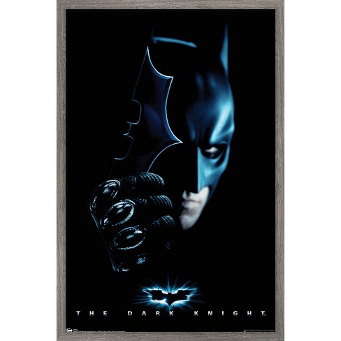 Trends International Dc Comics Movie - The Dark Knight - Batman With  Batarang Framed Wall Poster Prints Barnwood Framed Version 