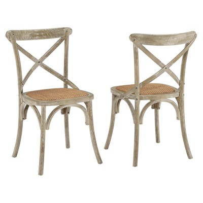 Modway Gear Dining Side Chair Set of 2 Gray