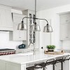 Dewdrop 37.01'' Industrial Kitchen Island Lighting 4 Light Crackled Glass Black ETL Adjustable Rod - 3 of 4