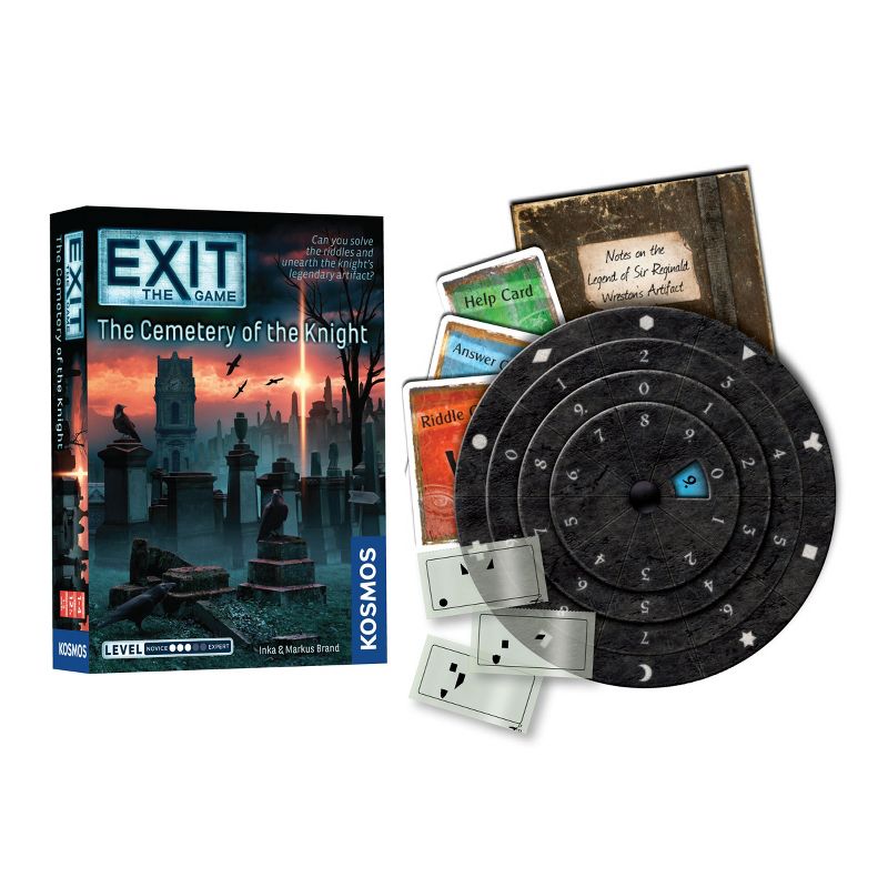 Thames & Kosmos EXIT: The Game, Season 4. Four-Pack: Theft on the Mississippi, The Stormy Flight, The Cemetery of the Knight, and The Enchanted Forest, 5 of 6
