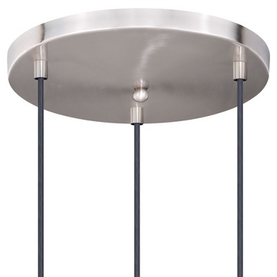 Millie Satin Nickel and Bronze 3-Light Farmhouse Pendant