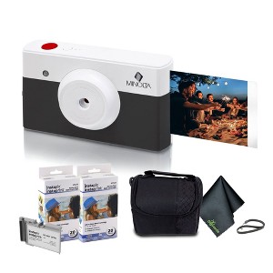 Minolta Instapix Print Camera with Printer, Camera Bag, 2x Instapix 2 pack Instaprint mini Cartridges (20 Photo Print), Bundle - 1 of 4