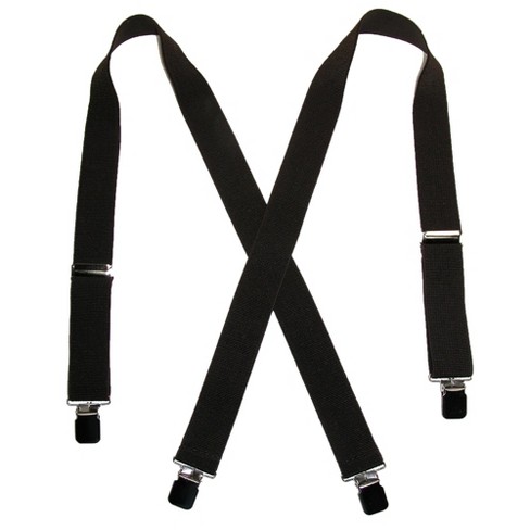 Ctm Men's Terry Casual Elastic Clip-end 1 1/2 Inch Suspenders, Brown ...