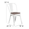 Flash Furniture Metal Stackable Chair With Wood Seat : Target