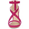Allegra K Women's Zipper Ankle Strap Open Toe Heeled Sandals - 2 of 4