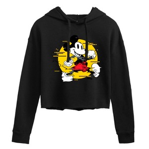 Women's - Disney - Mickey & Friends Cropped Graphic Hoodie - 1 of 3