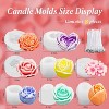 JDICTION 8Pcs Flower Silicone Molds - Rose/Tulip/Peony/Heart Shapes for Valentine Day, Candles, Soap, Chocolate, Butter - 4 of 4