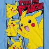 Pokemon Boys Pikachu Game Shirt - Gotta Catch Em All - Ash Pikachu Charizard Pokeball Official T-Shirt (Carolina Blue, X-Large) - 2 of 4