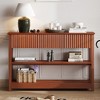 MOEPISY Fluted MDF Console Table with Dual Drawers & Display Shelf , Stylish Entryway/Sofa Accent - 3 of 4