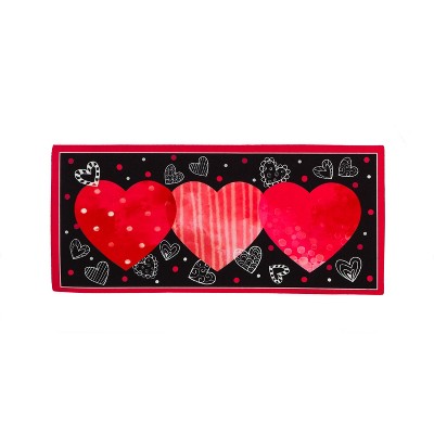 Evergreen Flag Valentine's Heart Trio Sassafras Switch Mat