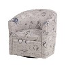 Comfort Pointe Beach Harbor Swivel Accent Chair: Upholstered, No Assembly, Coastal Design - 3 of 4