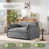 50"W Oversized Chenille Single Sofa Chair, Wide & Deep Seat Accent Chair, Modern Upholstered Armchair with Pillows - ModernLuxe - 4 of 4