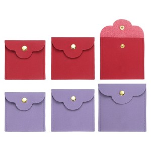 Unique Bargains Microfiber Soft Mini Jewelry Storage Pouches 2 Pcs - 1 of 4