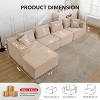 Modular Cloud Sectional Sofa w/Ottoman, No Assembly Corduroy Couch, Deep Seat u/l-Shape Sofa for Small Spaces, 4 Colors & Configurations - 4 of 4