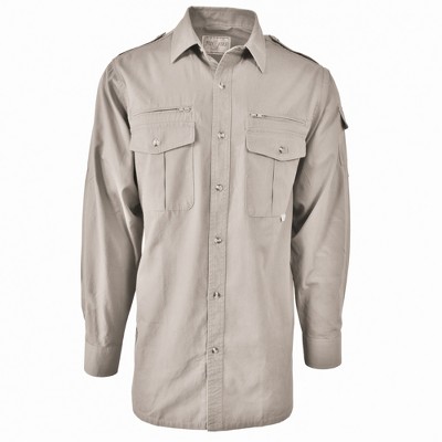 Foxfire Men's Long Sleeve Button Down Cotton Safari Shirt