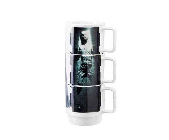 Star Wars 11oz Stacking Mugs: Princess Leia, Han Solo In Carbonite, Lando