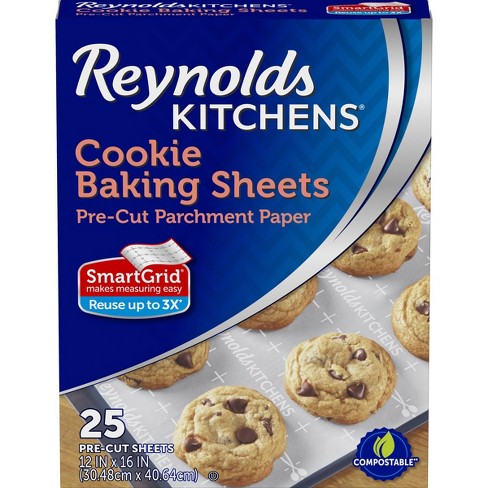 Reynolds Kitchens Cookie Baking Sheets Parchment Paper 25 Sheets
