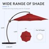 HYLEORY Outdoor Curvy Cantilever Umbrella with Sand Bag Base, Size: 132"/144" - 4 of 4