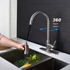 Silver Modern Kitchen Faucet with Detachable Spray Nozzle Elegant Kitchen Sink Faucet Featuring a Pull-Out Sprayer - image 4 of 4