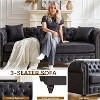 NicBex Button Tufted 85.5 Inch 3-seater Sofa with Rolled Arms and 2 Pillows for Office,Living Room,Apartment - 4 of 4