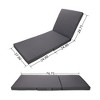 Christopher Knight Home Debra Outdoor 6-Position Adjustable Acacia Wood Chaise Lounge with Cushion - 3 of 4