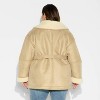 Women's Shawl Collar Shearling Coat - Wild Fable™ - 3 of 3