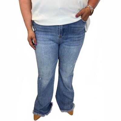 Women's Victoria Vintage Frayed Bootcut Jean - RISEN