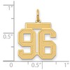Black Bow Jewelry 14k Yellow Gold, Jersey Collection, Medium Number 96 Pendant - 2 of 3