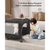 BabyBond All in 1 Baby Playard, Bassinet Bedside Crib, Pack and Play with Sheet, Diaper Changing Table, Portable Large Playard - 3 of 4
