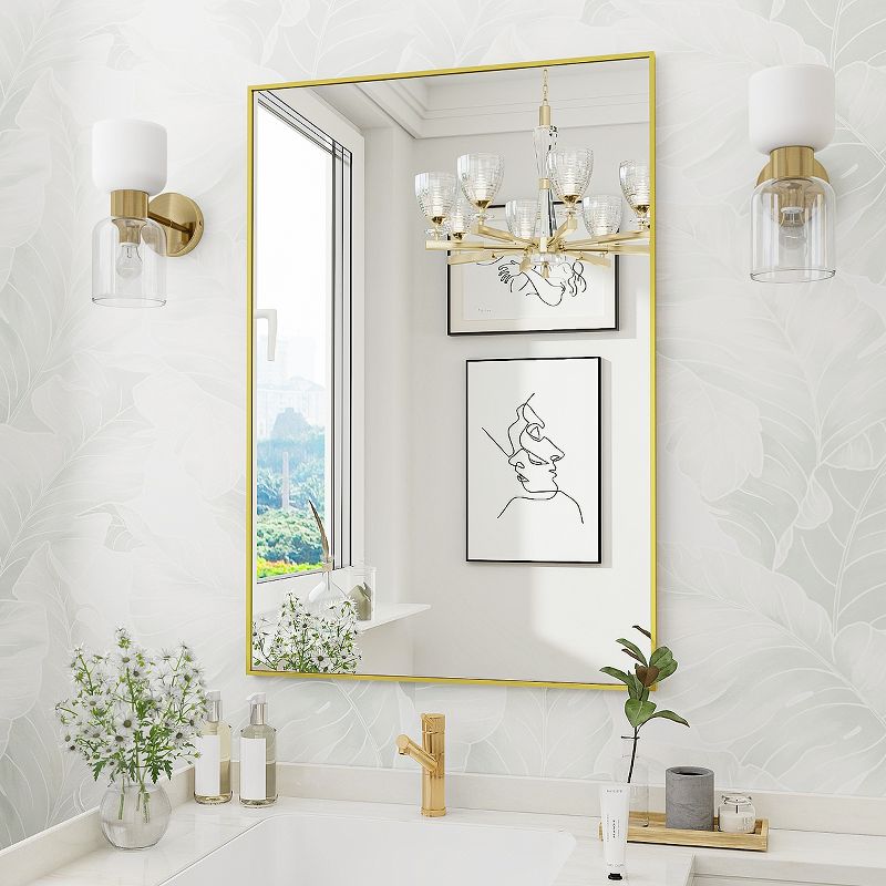BEAUTYPEAK Rectangle Bathroom Vanity Mirrors, 3 of 5