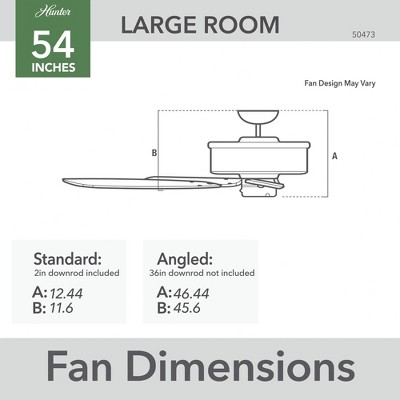 Hunter 54" Bayview Ceiling Fan Provencal Gold with Antique Dark Blades - Damp Rated for Indoor/Outdoor Use