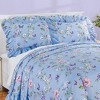 Collections Etc Butterfly Garden Plissé Ruffled Edge Pillow Sham Set Gender Neutral Blue - 2 of 2