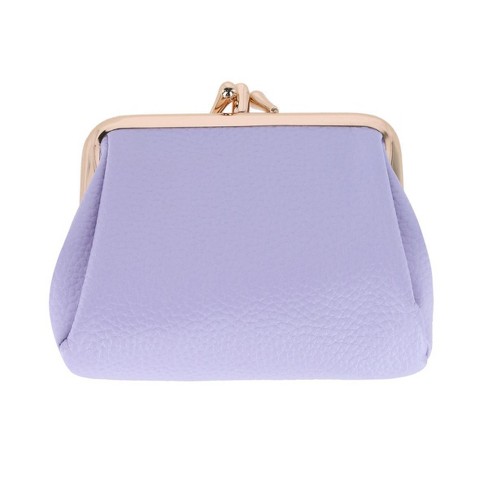 Buxton Women's Vegan Leather Triple Frame Coin Purse Wallet, Lilac : Target