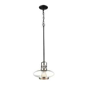 Millennium Lighting 1 - Light Pendant in  Satin Nickel/Matte Black - 1 of 2
