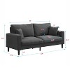 Lyngins 57 Inch Corduroy Sofa,Upholstered Loveseat Couch,Sofa Bed for Living Room,Bedroom - 3 of 4