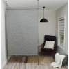 Versailles Woven Paper Blackout Energy Efficient Privacy Curtain Panel for Windows 48" x 72" Grey Mix - 2 of 3