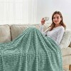 Cozy Soft Striped Fleece Blankets Decorative Plush Luxury Ribbed Warm Blanket for Couch, Sofa, Chair & Bed  - Lux Decor Collection - 4 of 4