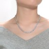 Guili Sterling Silver Rhodium Plated Round Cubic Zirconia Flower Tennis Necklace, a dazzling and elegant floral-inspired accessory. - 3 of 3