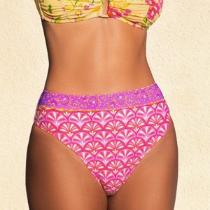Women's Vibrant Tropical Floral Print Bikini Bottoms - Cupshe - 1 of 4