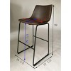 CAVINAS Dining Chairs Kitchen Chairs Set of 2 PU Leather BarStools Chairs for Dining Table with Metal Legs Suitable for Kitchen, Home Bar - 2 of 4