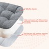 ChicFurnit 2PCS Seat Cushion Square Size Premium Soft Cotton Filling Non Slip Design Comfortable Durable for Living Room, Gray, 17.8"*17.8"*4.4" - 3 of 4