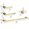 Elegant Lighting Sofia 4-Piece Bathroom Hardware Set in Brushed Gold - 2 of 4