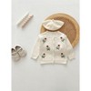 MyKids-USA Autumn New Arrival Baby Kids Girls Comfortable Flowers Embroiedery Pattern Knitted Long Sleeves Cardigan - 4 of 4