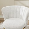 APRILSOUL26"Counter Height Bar Stools Set of 2, 360¡ã Swivel Upholstered Barstools with Backs and Metal Legs - 4 of 4