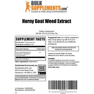 BulkSupplements Horny Goat Weed Powder - 1 of 4