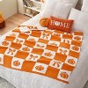 Amelie Home Chenille Knit Soft Cozy Throw, Reversible Festive Pattern, Fall Gift Blanket, Stylish Autumn Decor for Couch Bed - 2 of 4