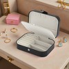 Unique Bargains Portable Jewelry Box for Women Girls Display Storage Jewelry Earrings Rings Necklaces - 2 of 4