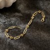 Ross-Simons 14kt Yellow Gold Alternating Clover and Paper Clip Link Bracelet - 3 of 4