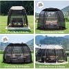 Pop Up Outdoor Screen Tent with Mesh Walls – Instant Camping Canopy Sun Shelter Gazebo for Patio, Backyard, Deck, or Picnic Use - 4 of 4